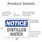 Signmission Distilled Water, 18 in W x Rectangle, Plastic OS-2PACK-NS-P-1218-L-11060 - alternate 6